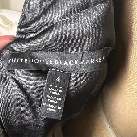 White House Black Market black cocktail dress, sleeveless, layers of ruffles - Picture 7 of 7